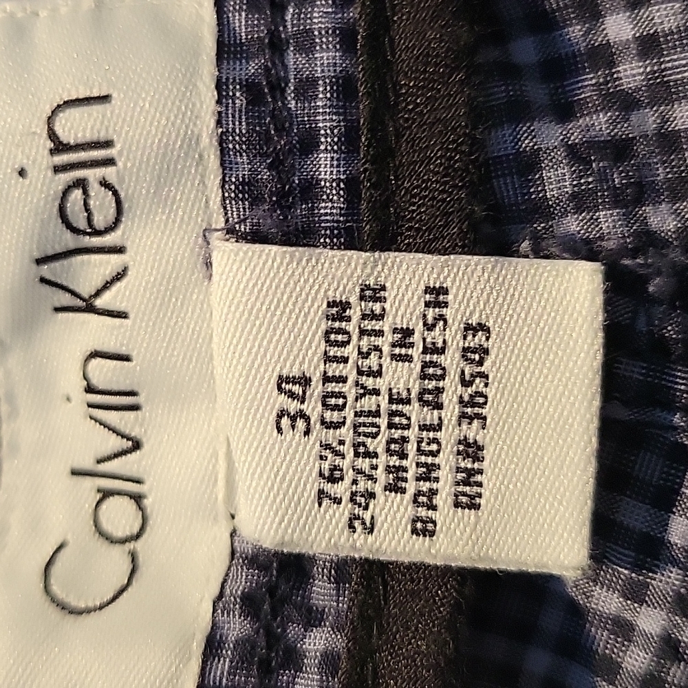 CALVIN KLEIN Men's Blue Striped Shorts Size 34 - Picture 7 of 7